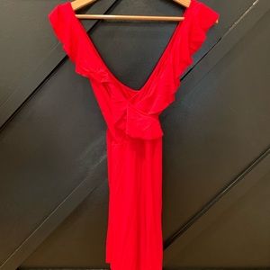 superdown Red Ruffled Dress